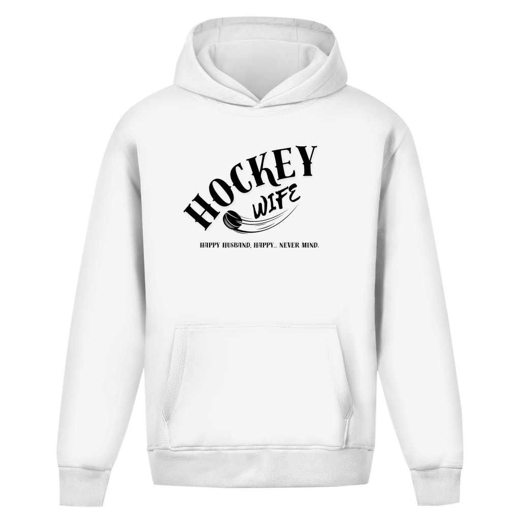 Oversize Hoodie Ohne Kordel "Hockey Wife"
