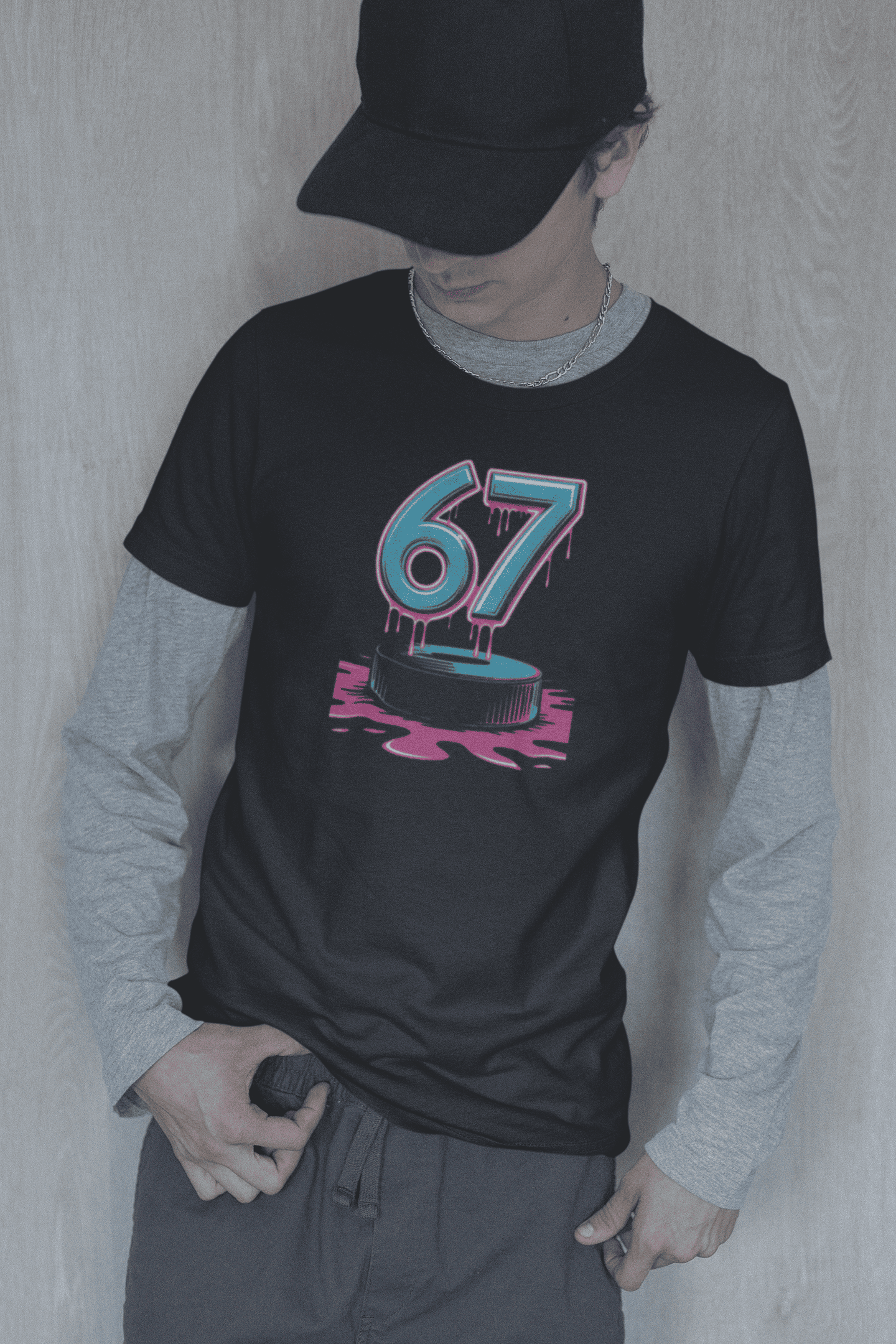 Kinder T-Shirt Hockey 67 Puck – Nachwuchs Spieler Shirt