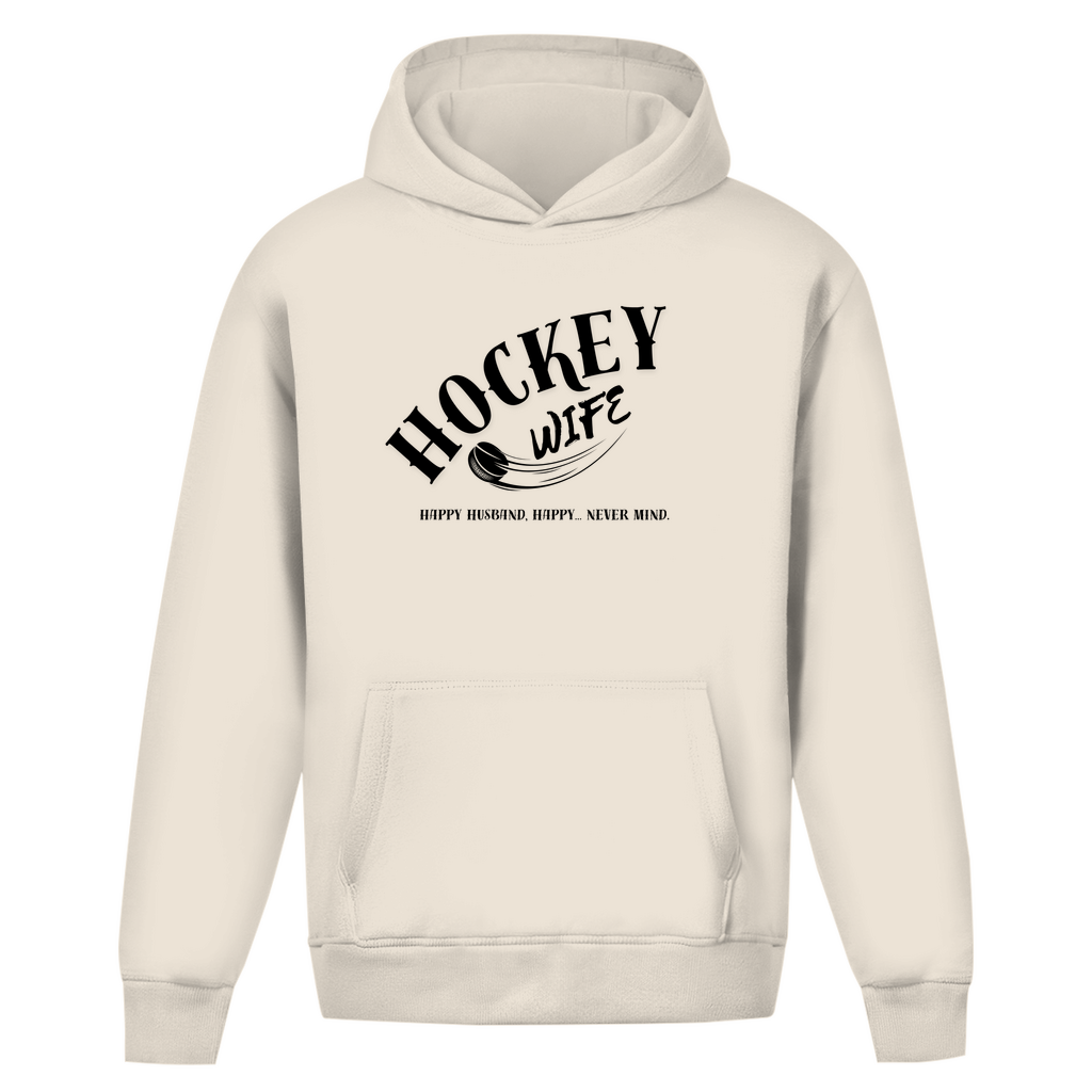 Oversize Hoodie Ohne Kordel "Hockey Wife"