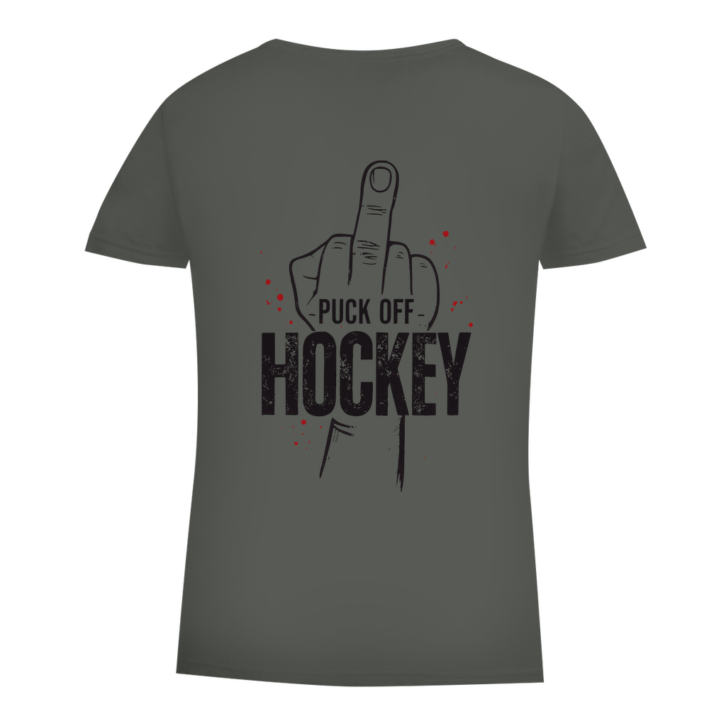 Damen Premium Bio T-Shirt "Puck Off!"