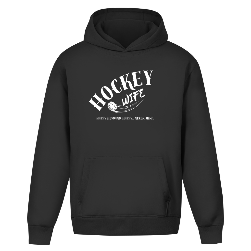 Oversize Hoodie Ohne Kordel "Hockey Wife"