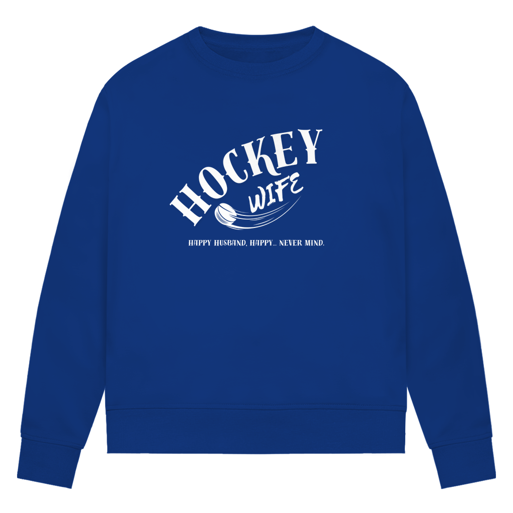 Damen Premium Bio Sweatshirt "Hockey Wife"