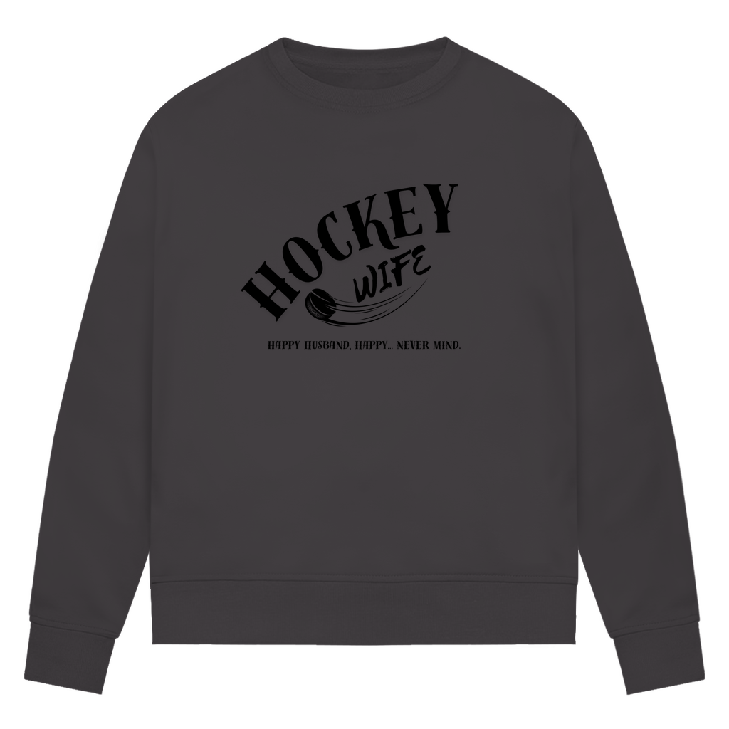 Damen Premium Bio Sweatshirt "Hockey Wife"