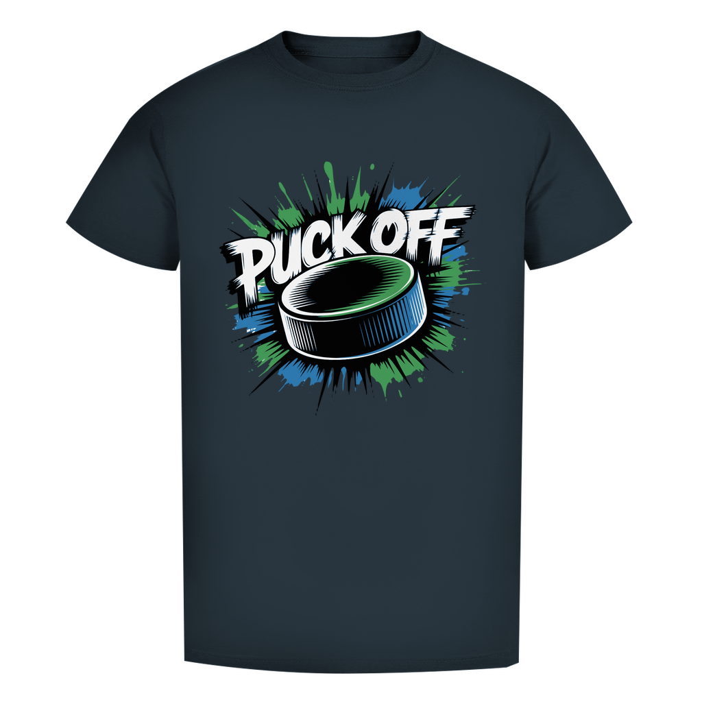 Herren Premium Bio T-Shirt "Puck OFF G/B"