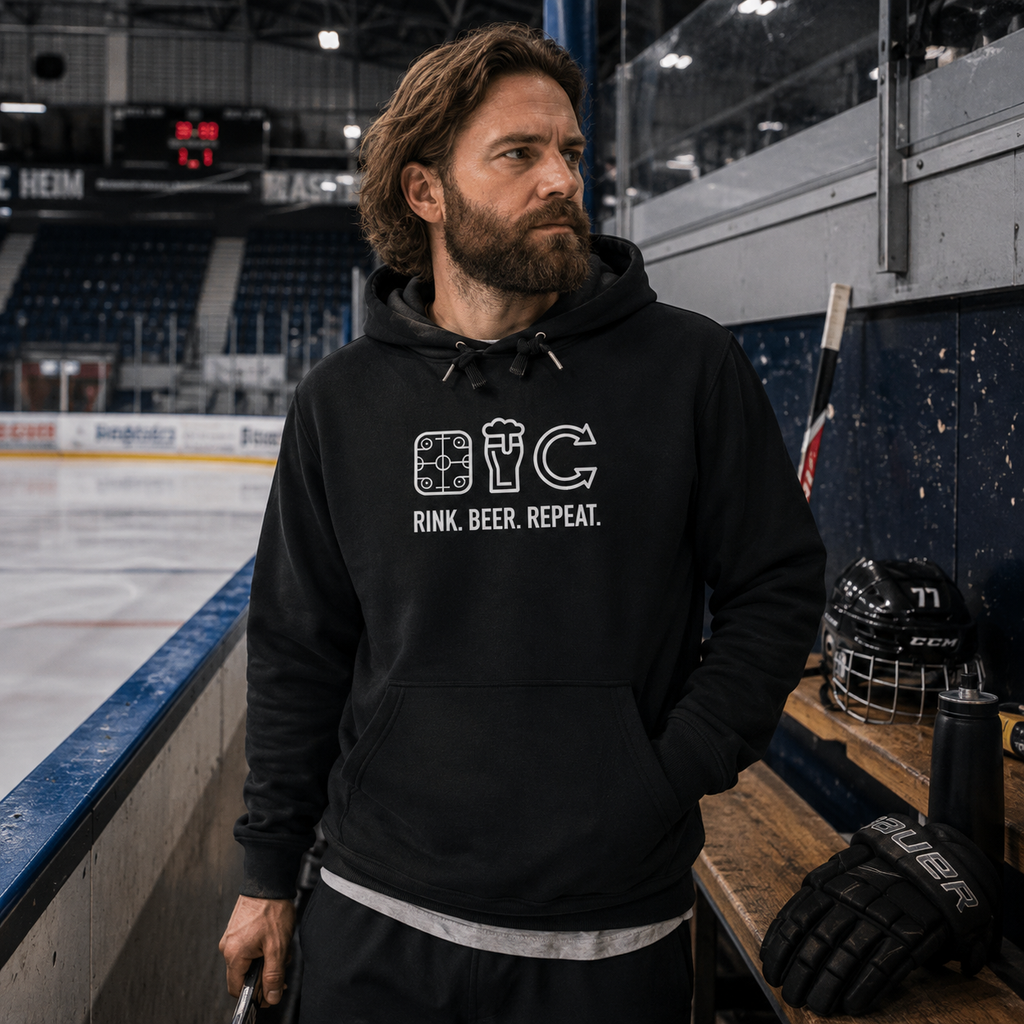 Rink.Beer.Repeat. Premium Hoodie
