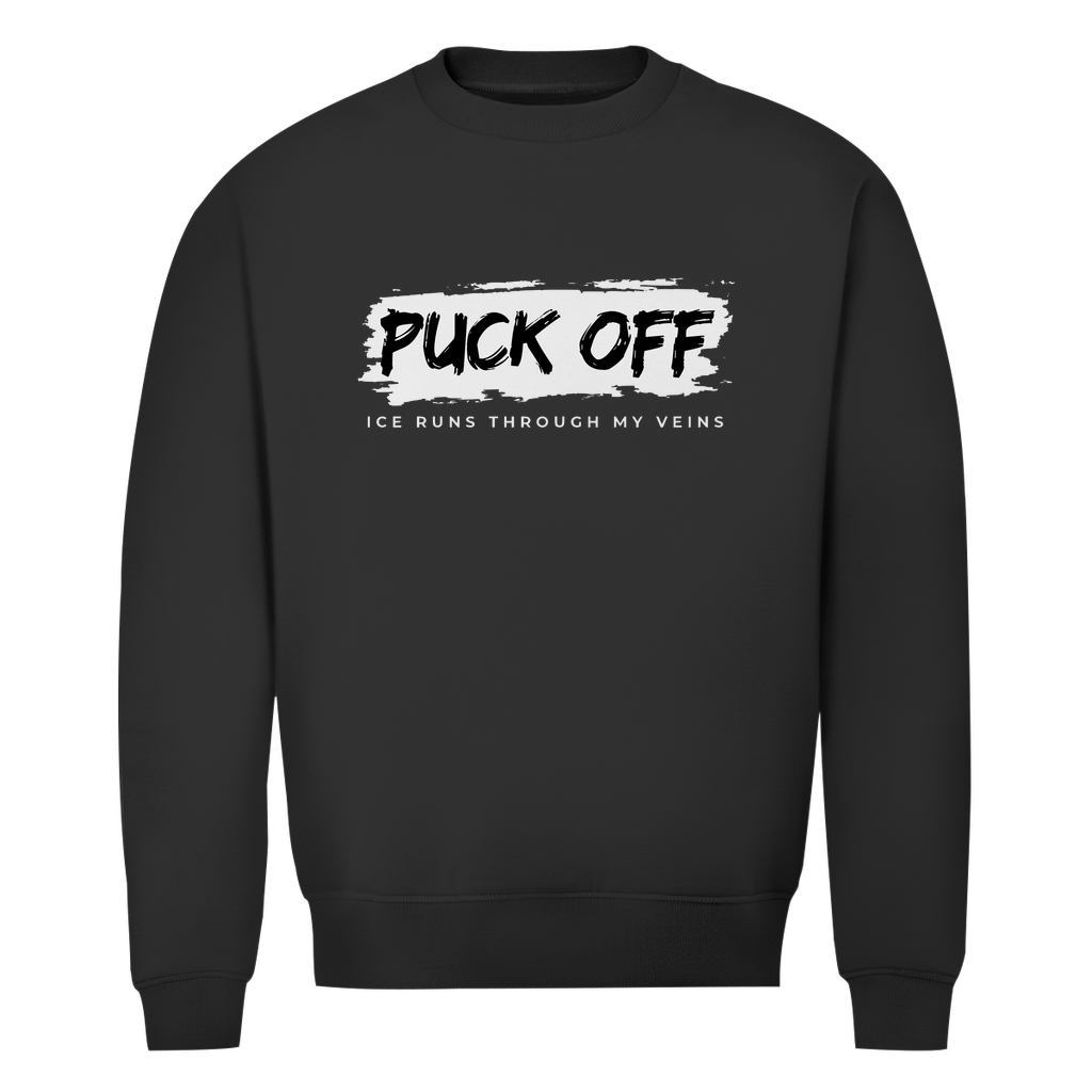 Herren Premium Bio Sweatshirt "Puck Off"