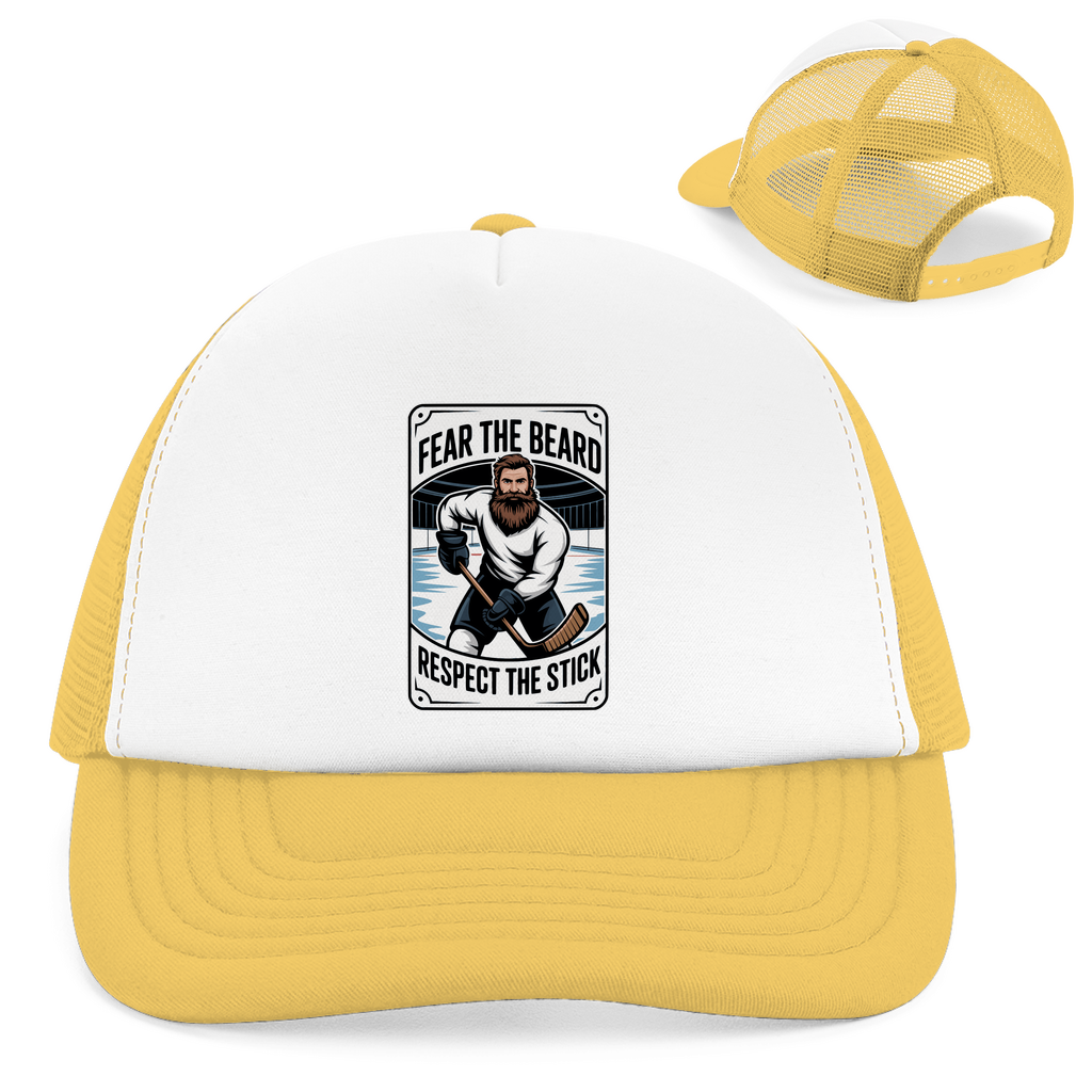 Retro Trucker Cap "Fear The Beard"