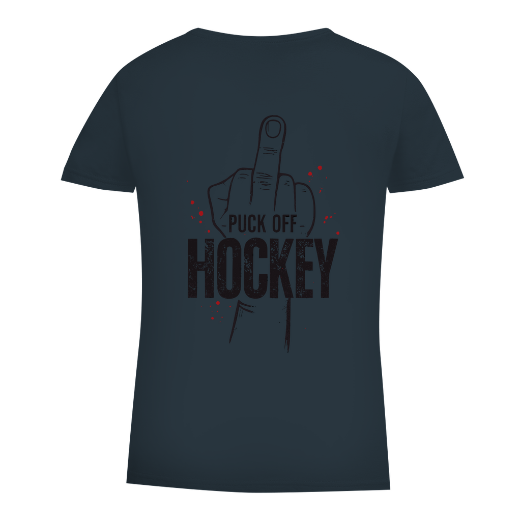 Damen Premium Bio T-Shirt "Puck Off!"