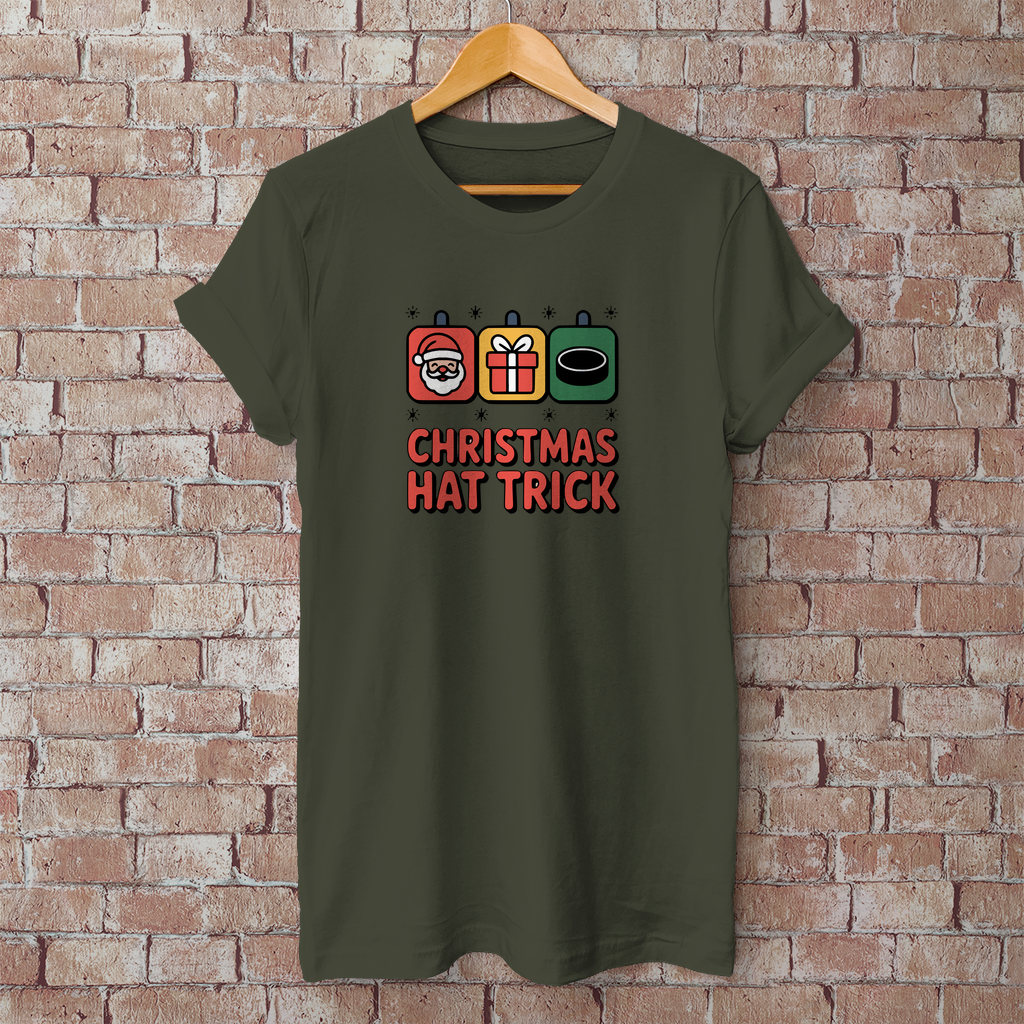 Herren T-Shirt Basic "Christmas Hat Trick"