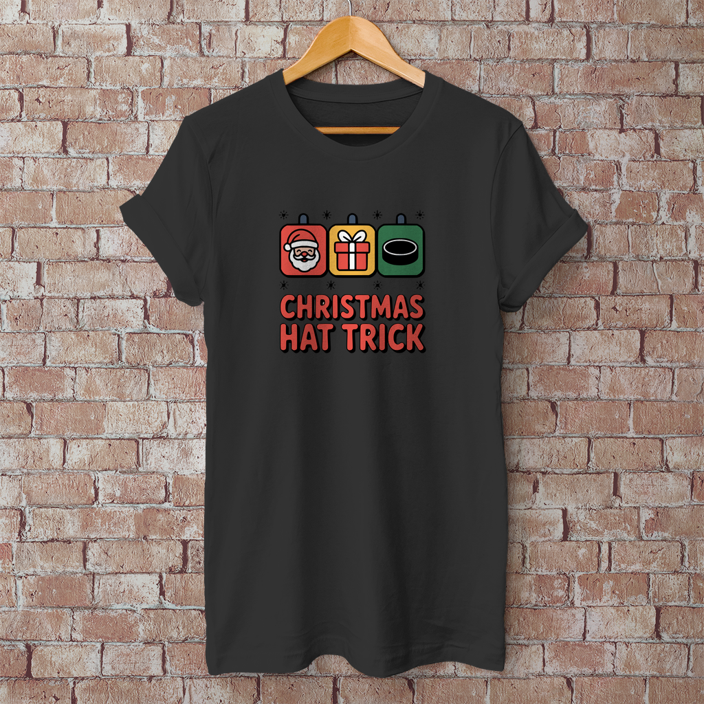 Herren T-Shirt Basic "Christmas Hat Trick"