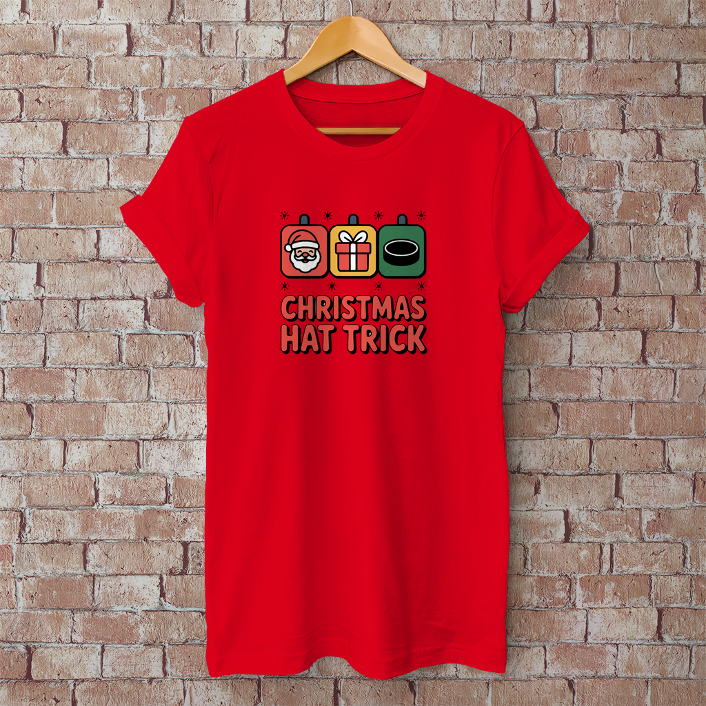 Herren T-Shirt Basic "Christmas Hat Trick"