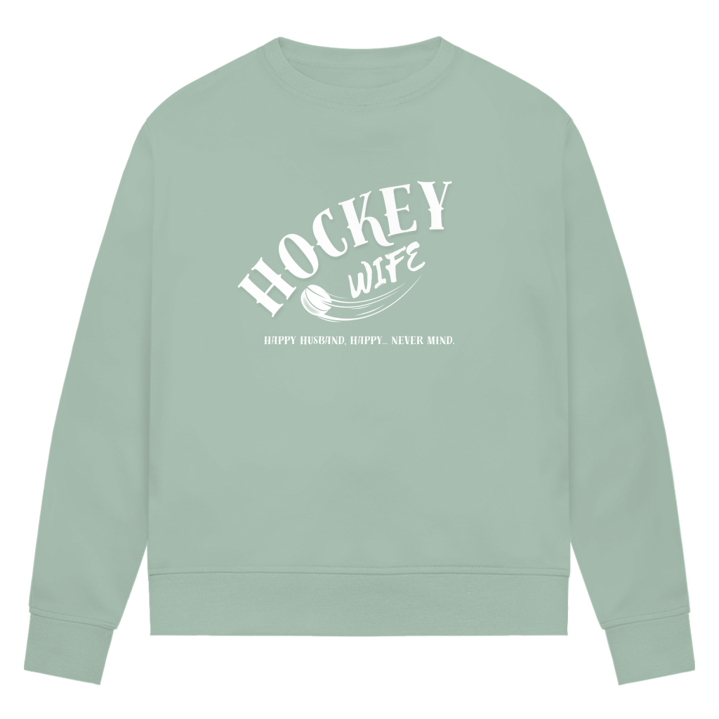 Damen Premium Bio Sweatshirt "Hockey Wife"