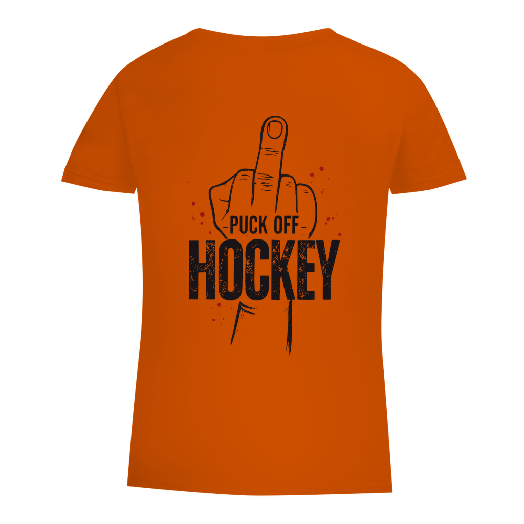 Damen Premium Bio T-Shirt "Puck Off!"