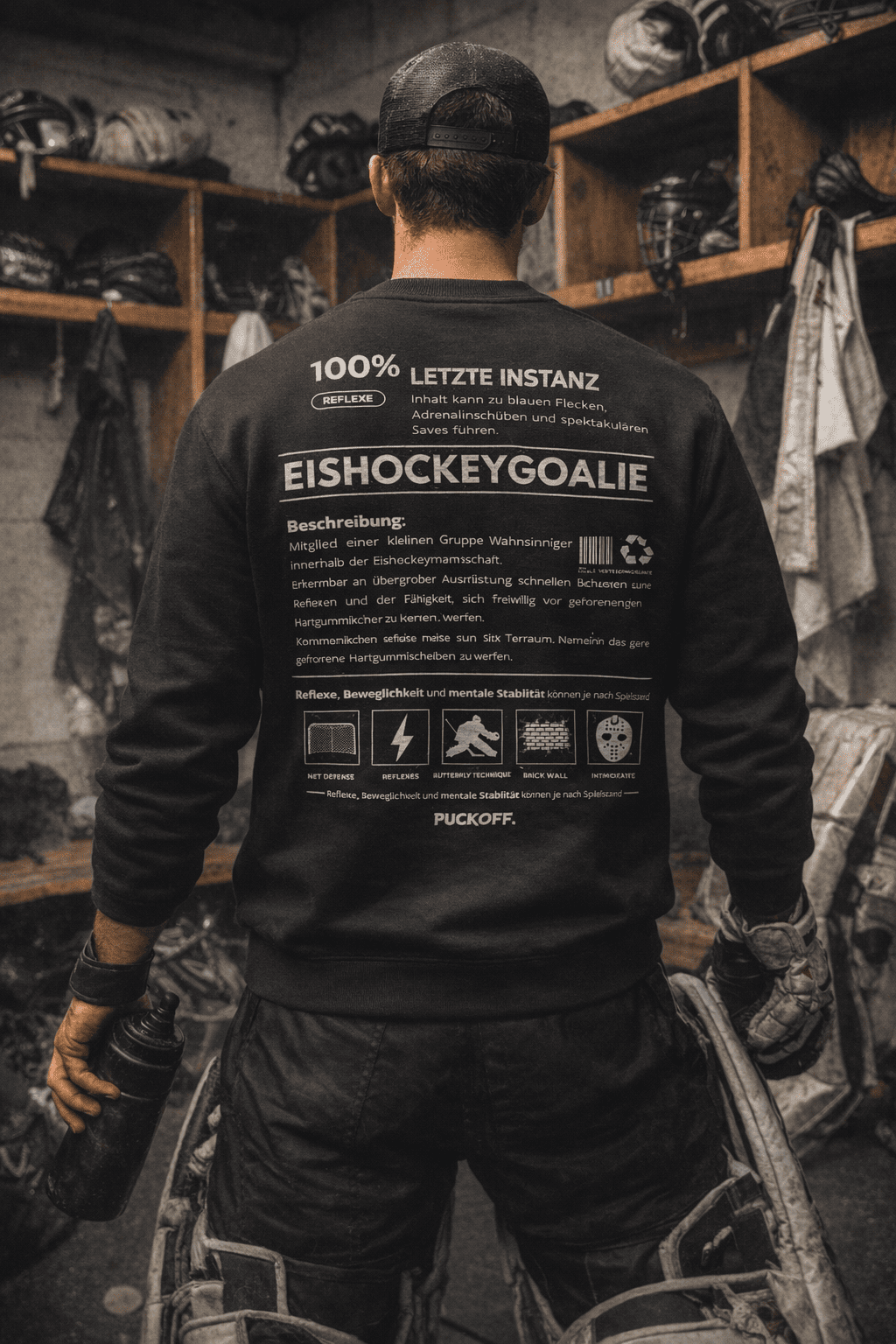 Eishockey Goalie Sweatshirt Herren – Hockey Torwart Crewneck