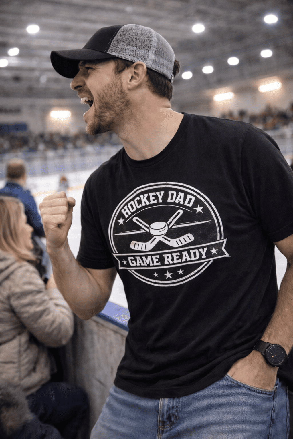 Hockey Dad T-Shirt – Game Ready | Geschenk für echte Hockey Väter