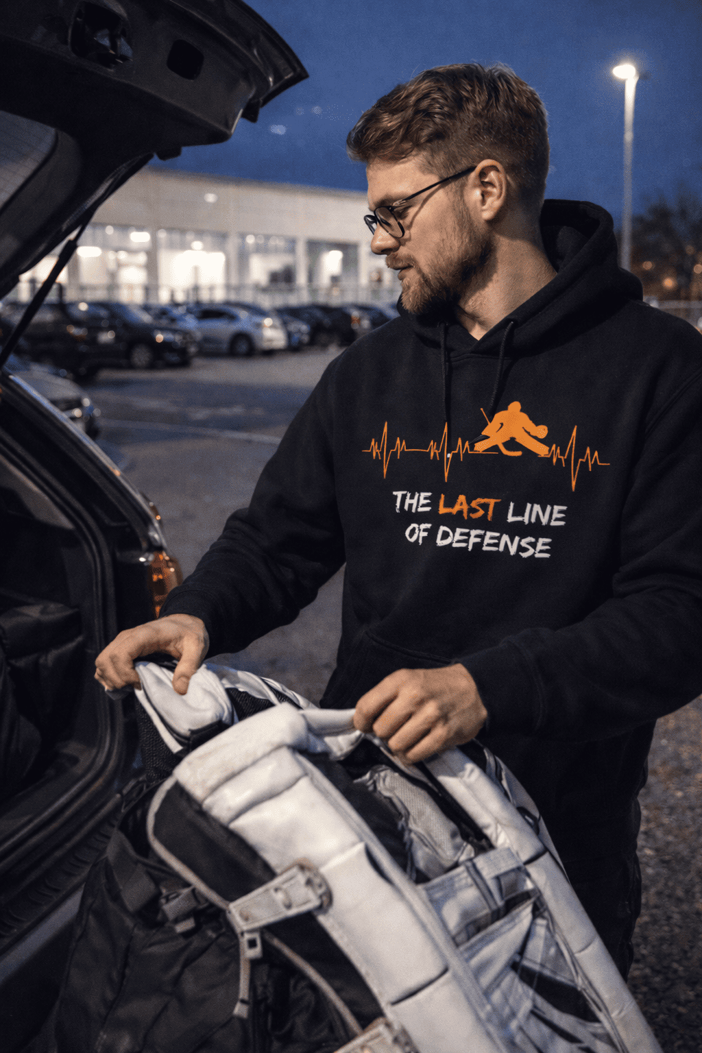 Last Line of Defense Premium Hoodie – Eishockey Goalie
