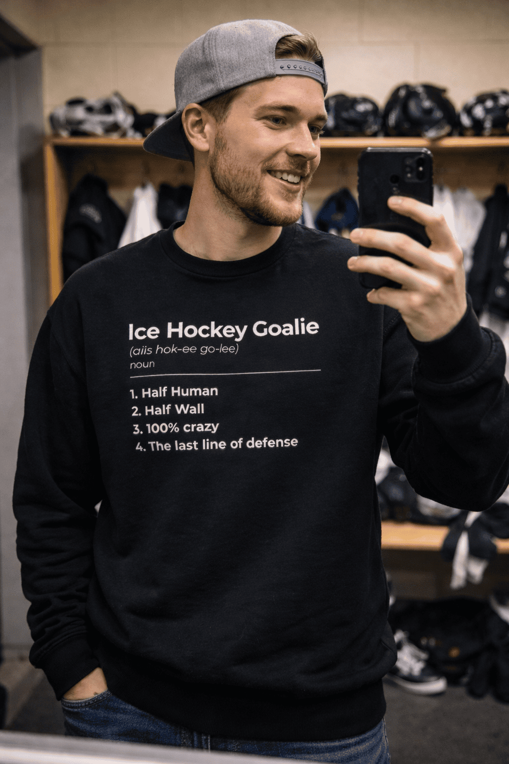 Ice Hockey Goalie Sweatshirt – Hockey Crewneck für Torhüter