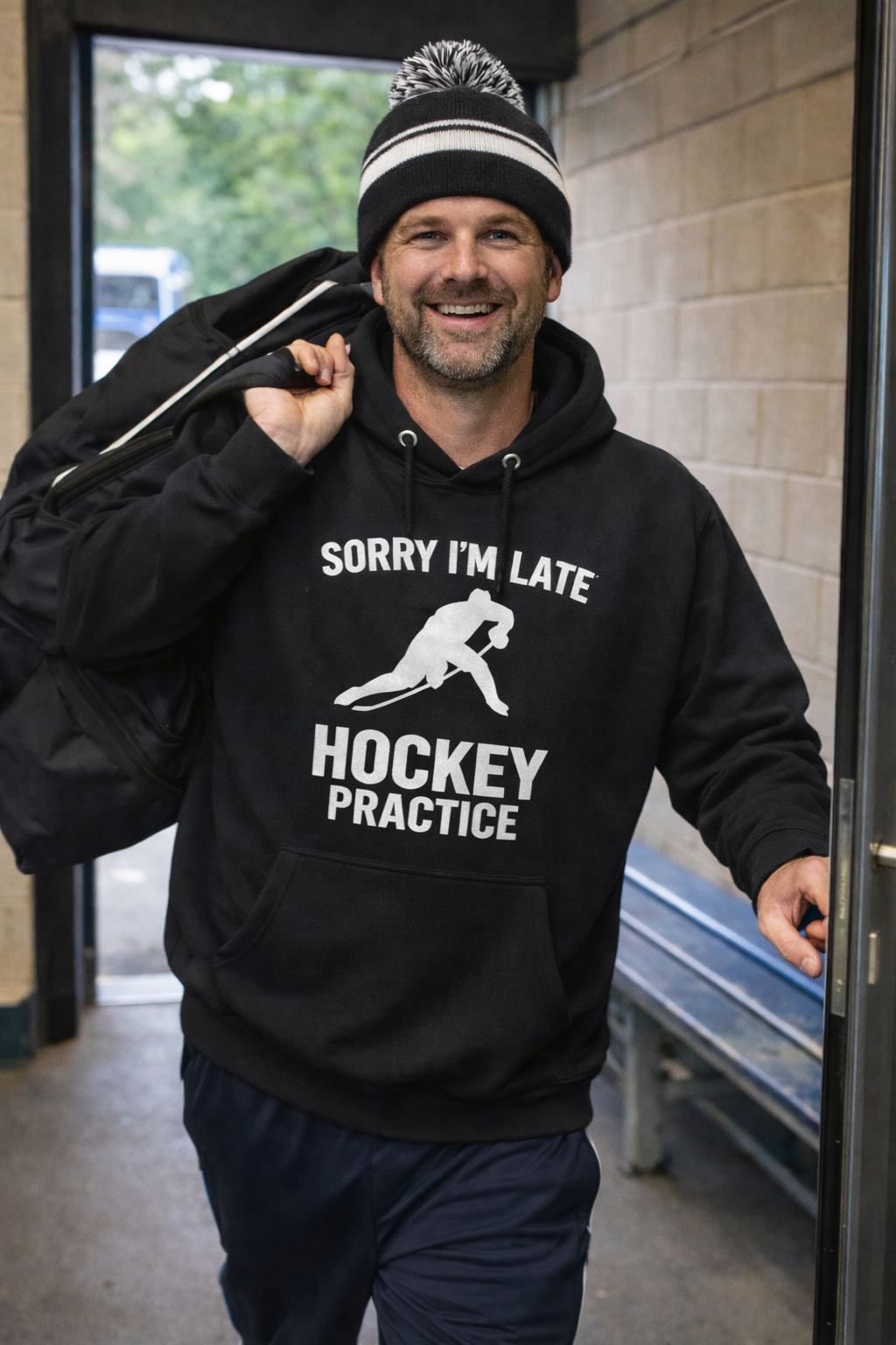 Premium Hoodie Herren "sorry i'm Late"