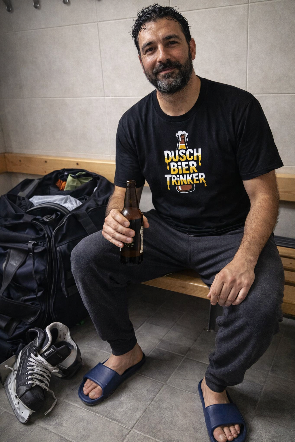 T-Shirt Herren "Dusch Bier Trinker"