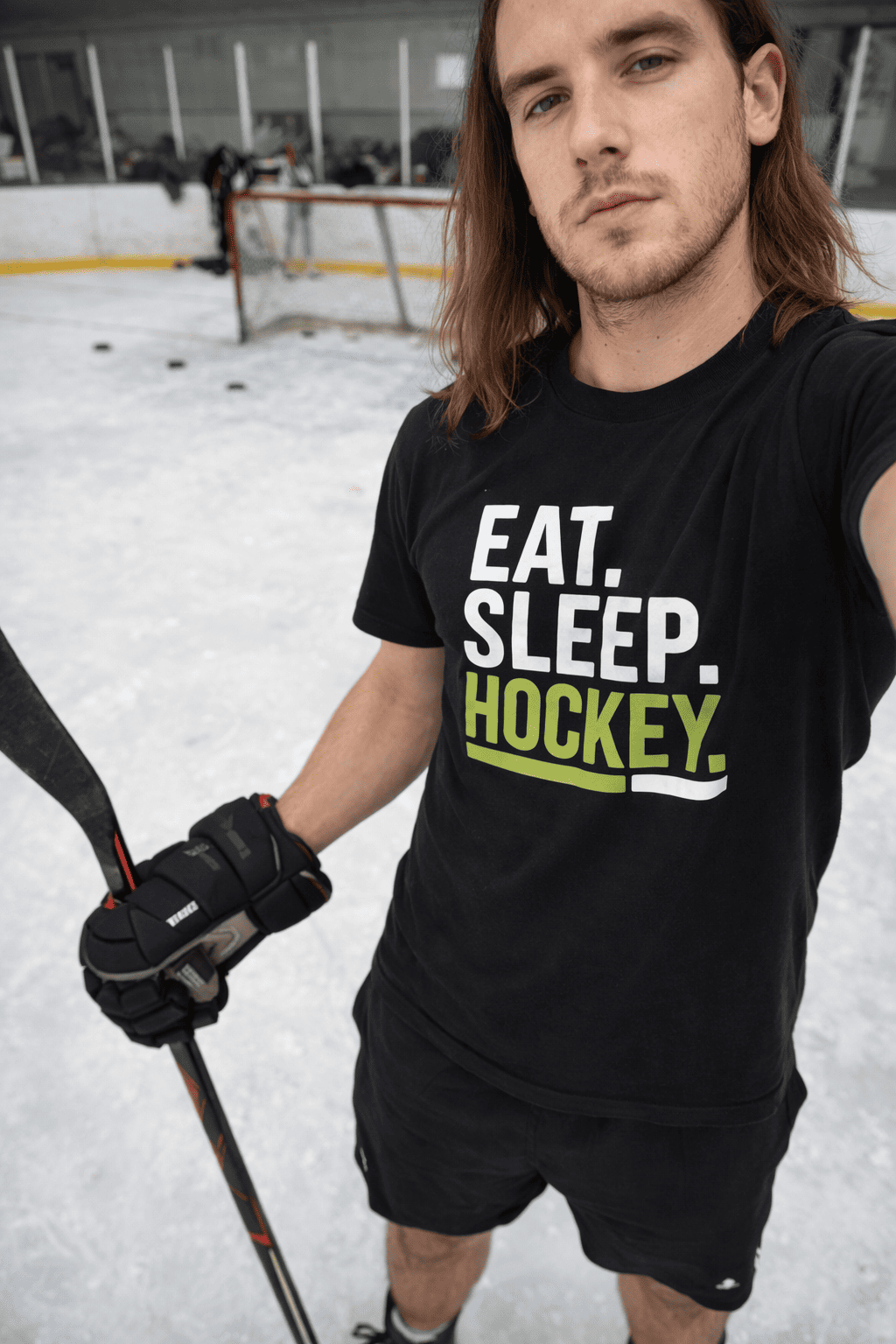 Eat Sleep Hockey T-Shirt Herren – Eishockey Lifestyle Shirt