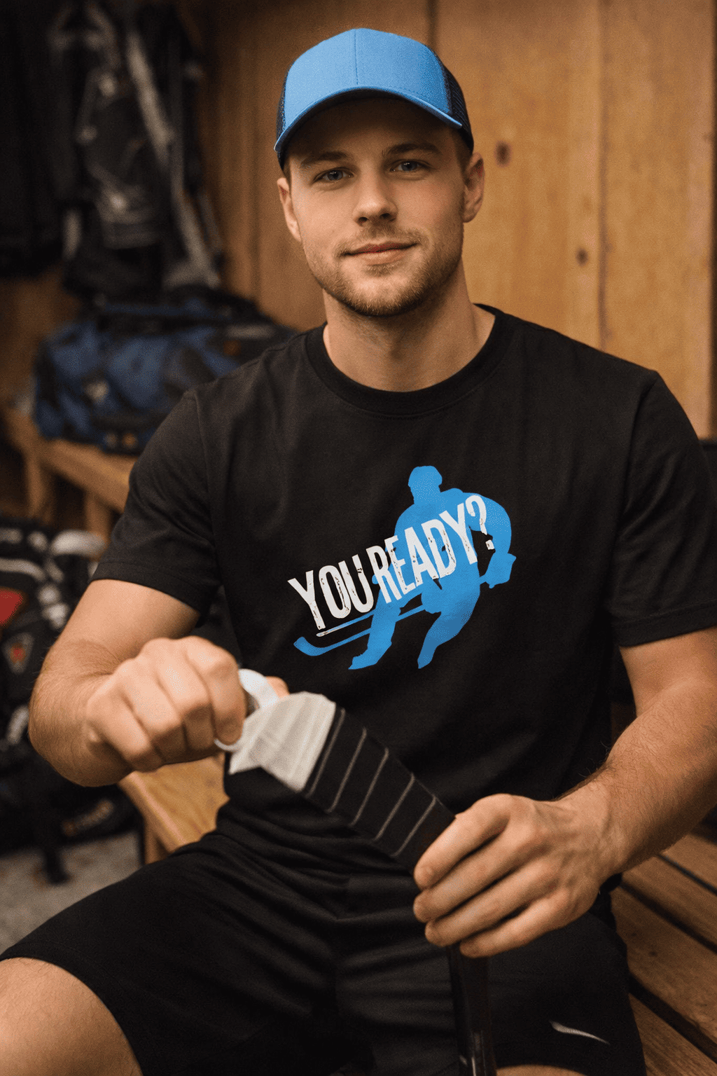 YOU READY? T-Shirt Herren – Hockey Game Day Shirt