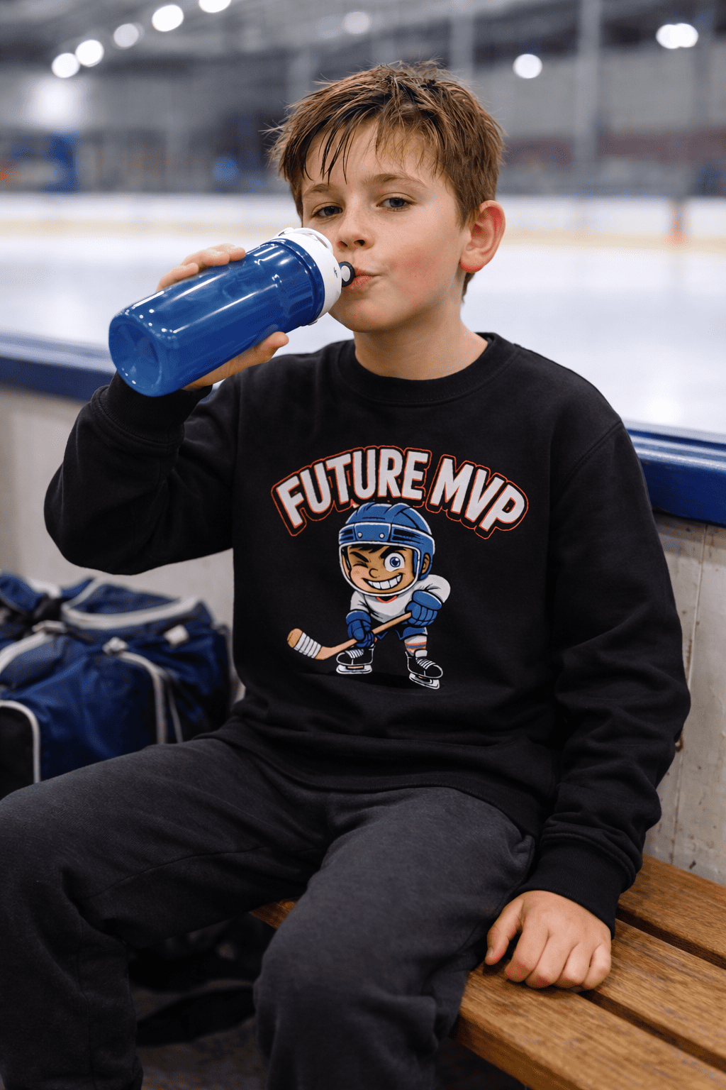 Hockey Kinder Sweatshirt – Future MVP Kids Crewneck