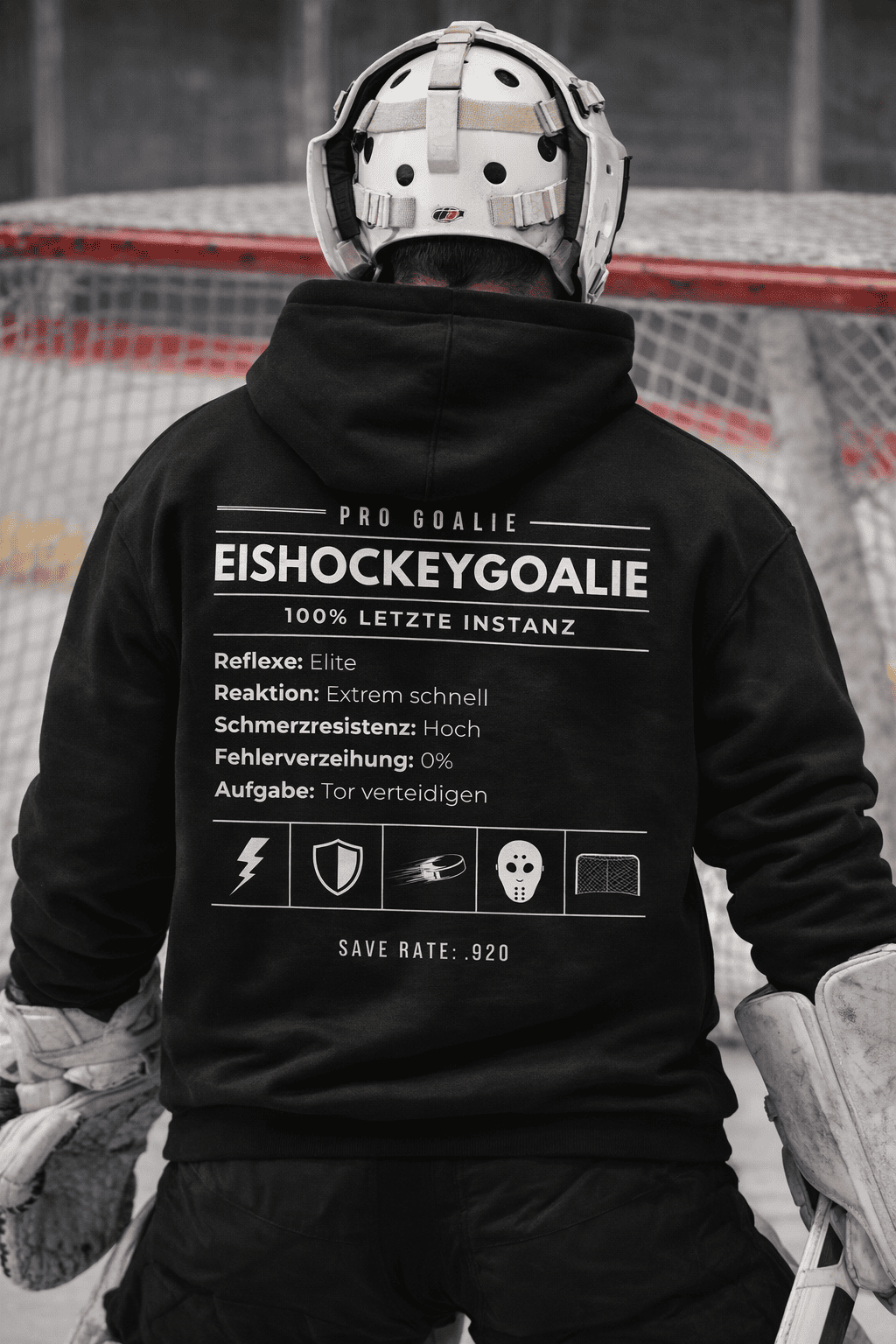 Pro Goalie Hoodie – Eishockey Hoodie für Torhüter