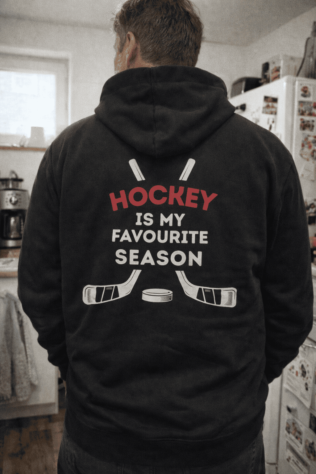 Hockey Hoodie Herren – My Favourite Season 365 Tage Backprint