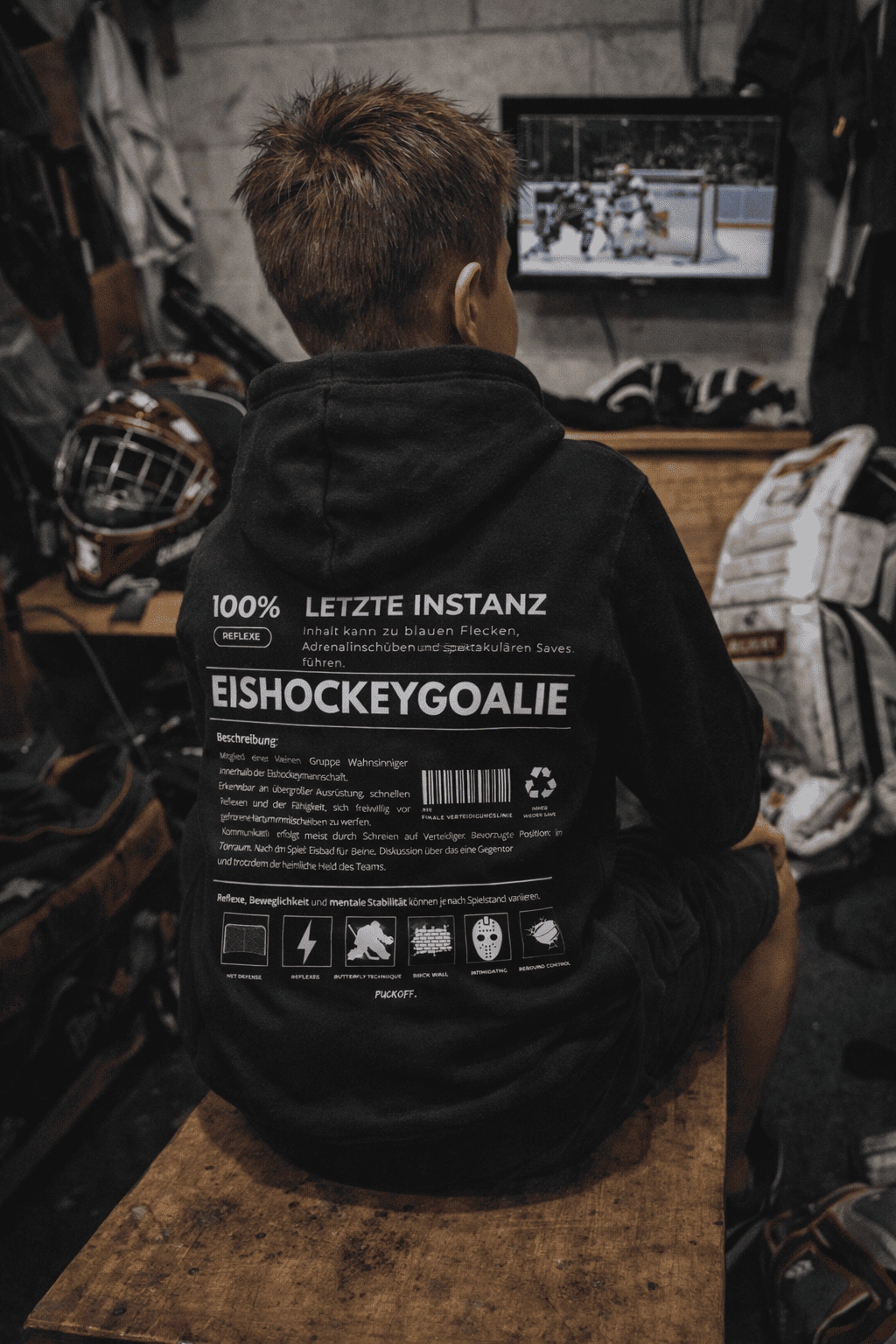 Eishockey Goalie Kids Hoodie – Für junge Torhüter