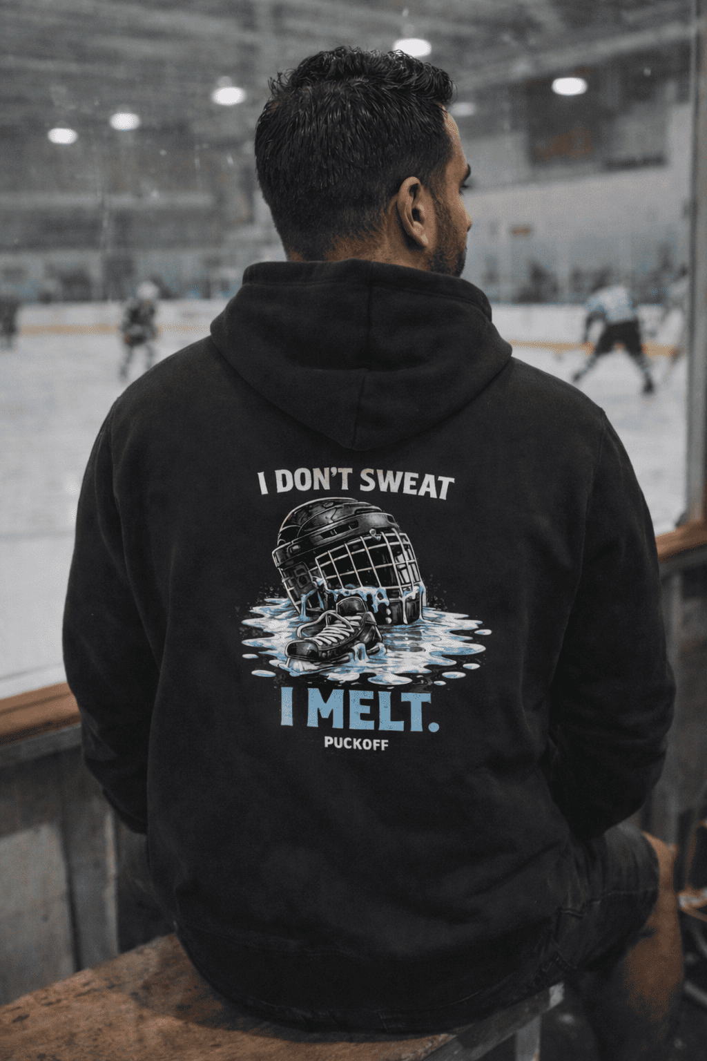 Hockey Hoodie Herren – I Don’t Sweat I Melt Spruch Hoodie