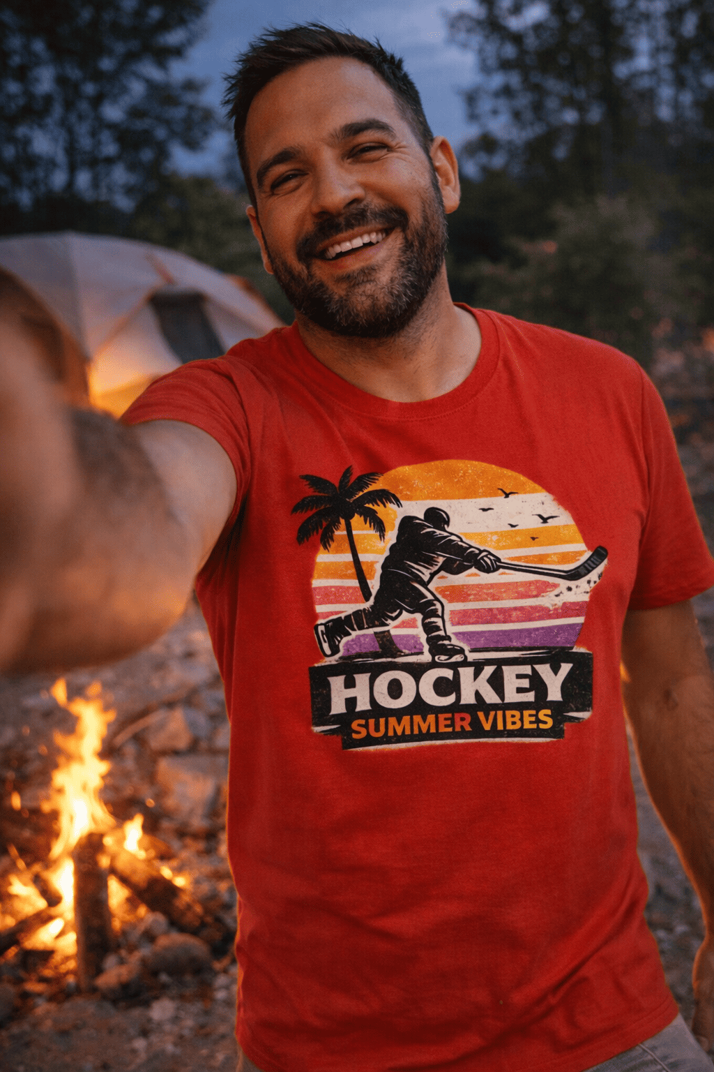 Hockey Sunset T-Shirt – Play Hard. Chill Harder.