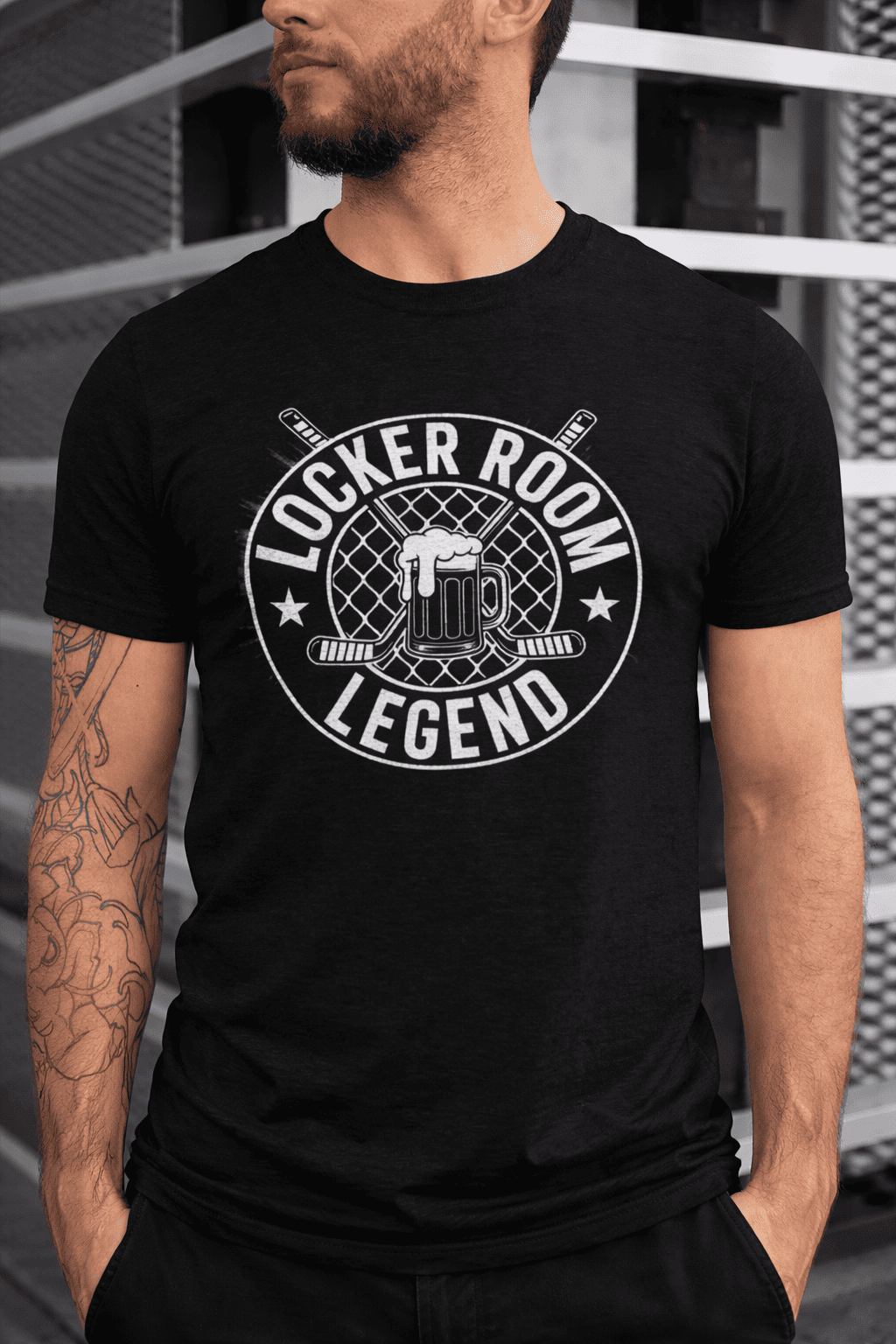 Locker Room Legend T-Shirt Herren – Hockey Kabine Statement Shirt