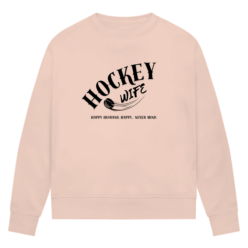 Damen Premium Bio Sweatshirt "Hockey Wife"