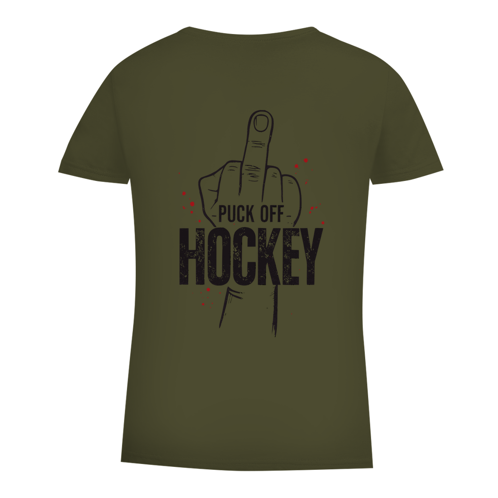 Damen Premium Bio T-Shirt "Puck Off!"