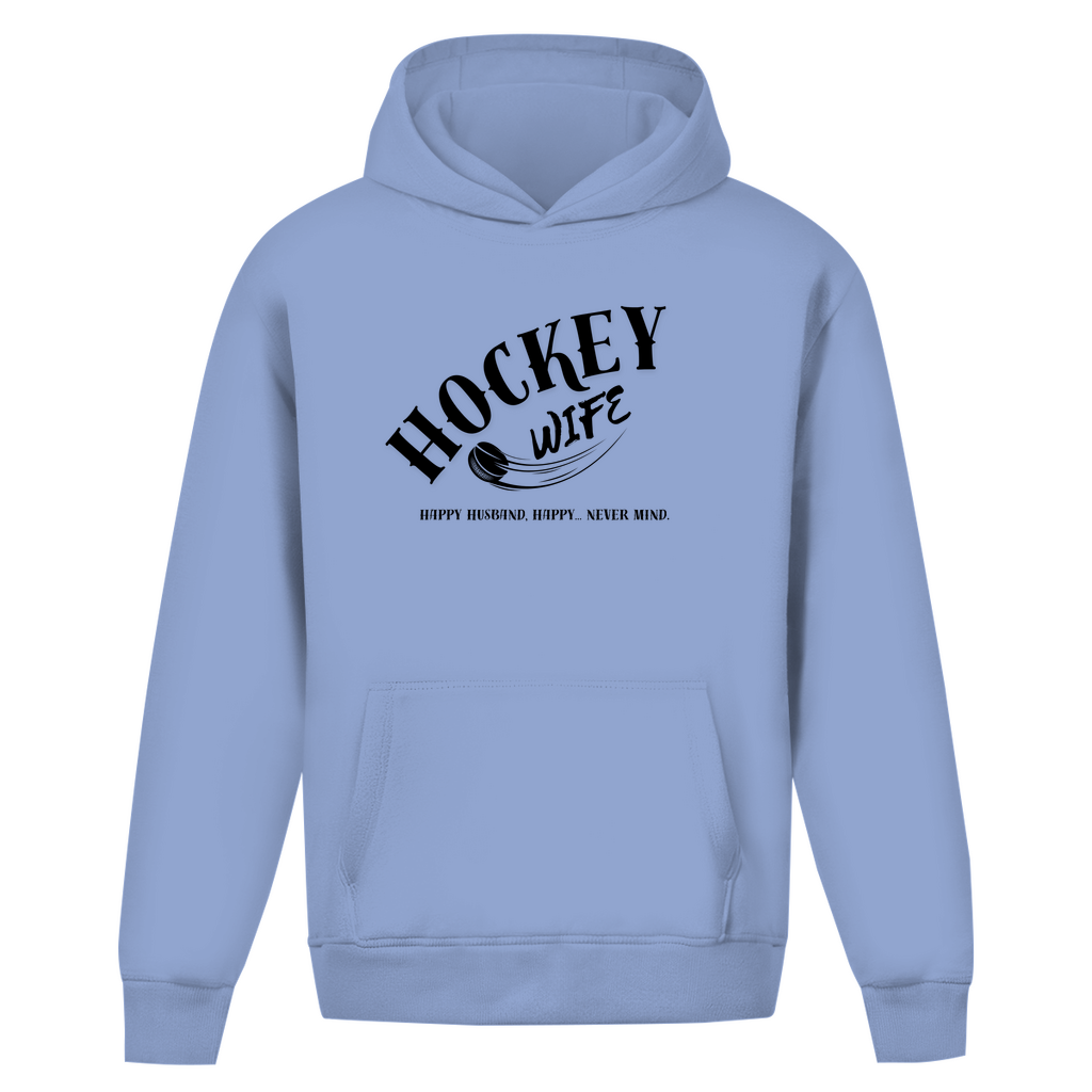 Oversize Hoodie Ohne Kordel "Hockey Wife"