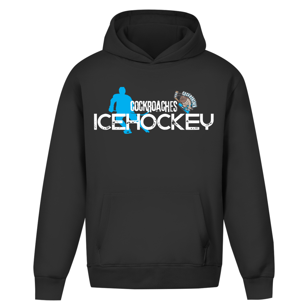 Oversize Hoodie Ohne Kordel "Cockroaches Icehockey"