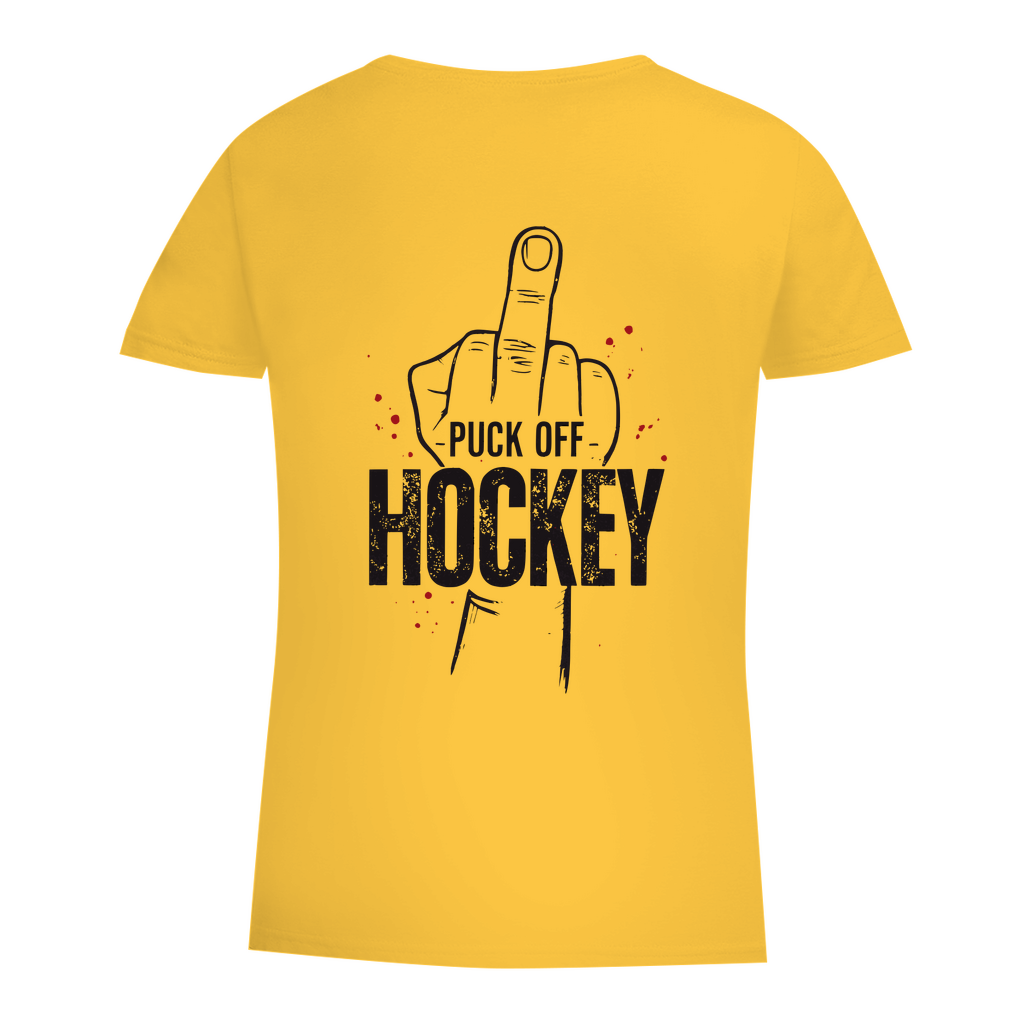 Damen Premium Bio T-Shirt "Puck Off!"