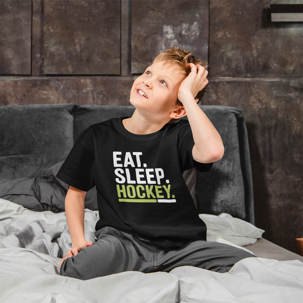 Kids Premium Bio T-Shirt "Eat.Sleep.Hockey"