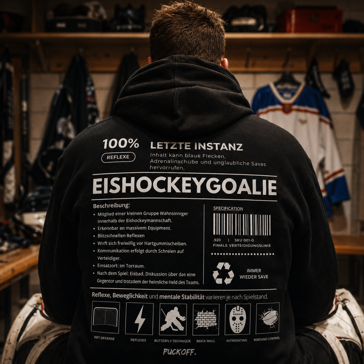 Eishockey Goalie Premium Hoodie