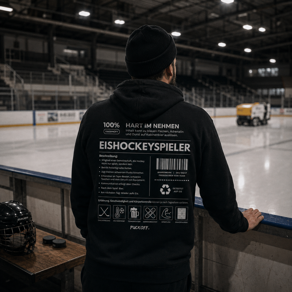 Eishockeyspieler Premium Hoodie