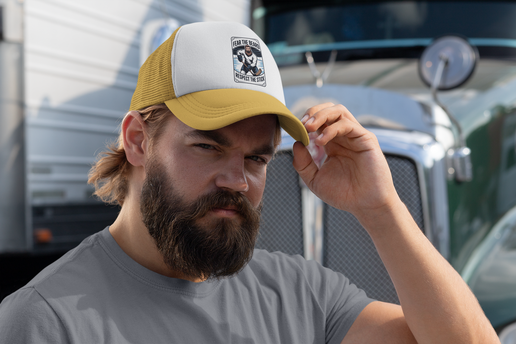 Retro Trucker Cap "Fear The Beard"