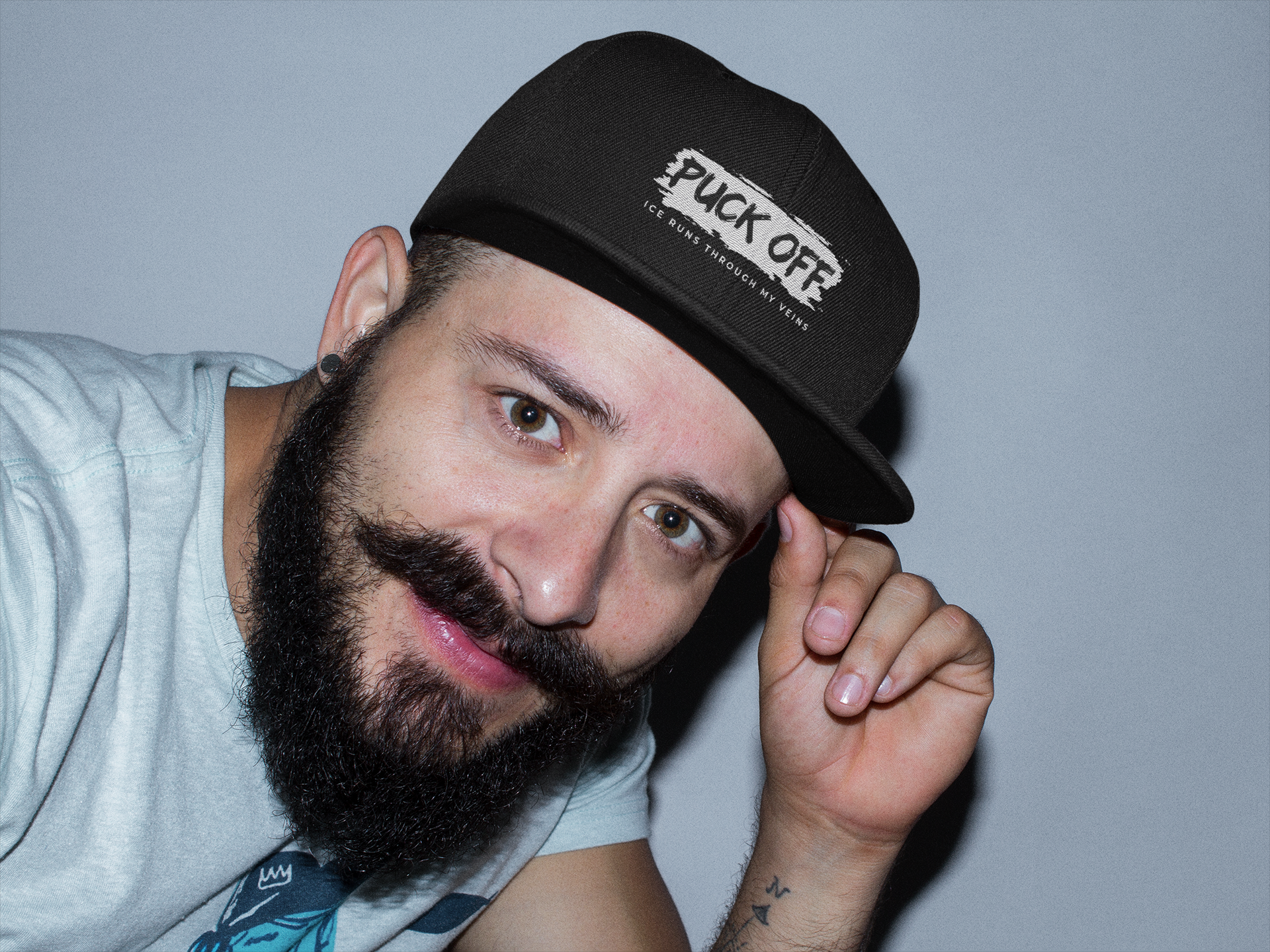 Snapback Cap "Puck Off"