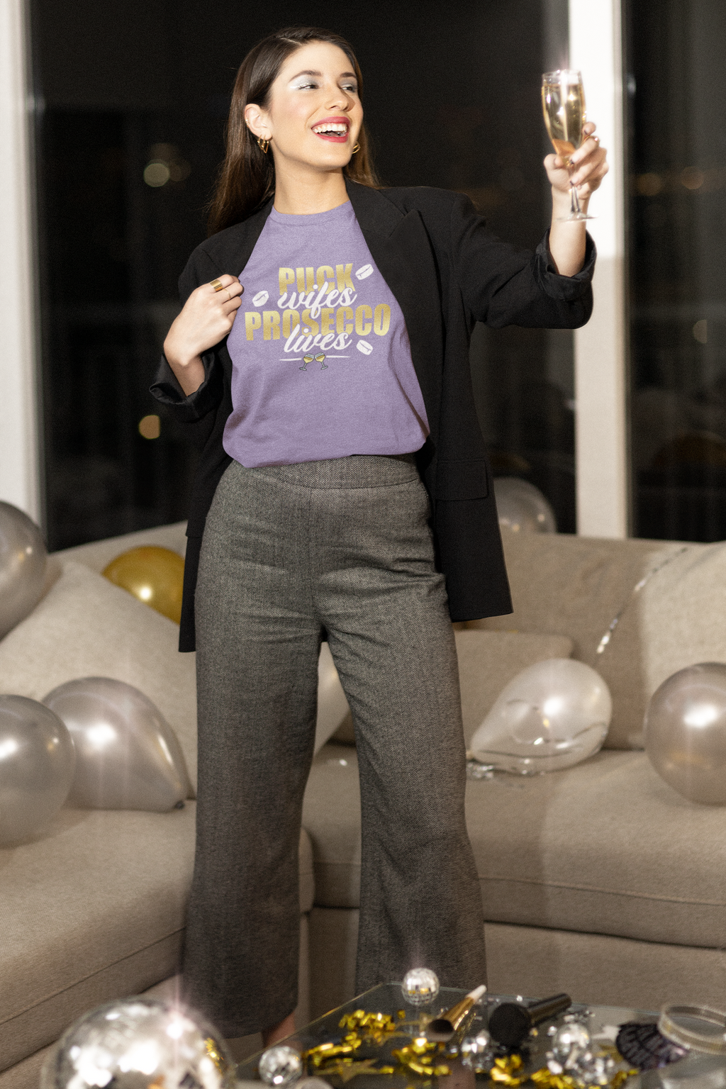 Damen T-Shirt Classic "Prosecco lives"