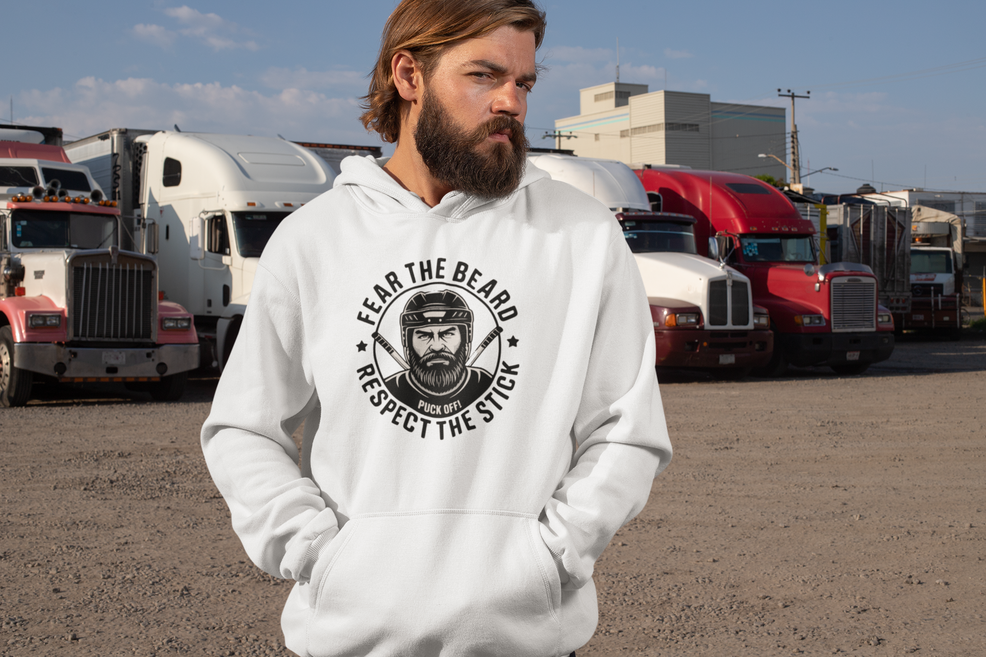 Premium Hoodie Herren "Fear the Beard II"