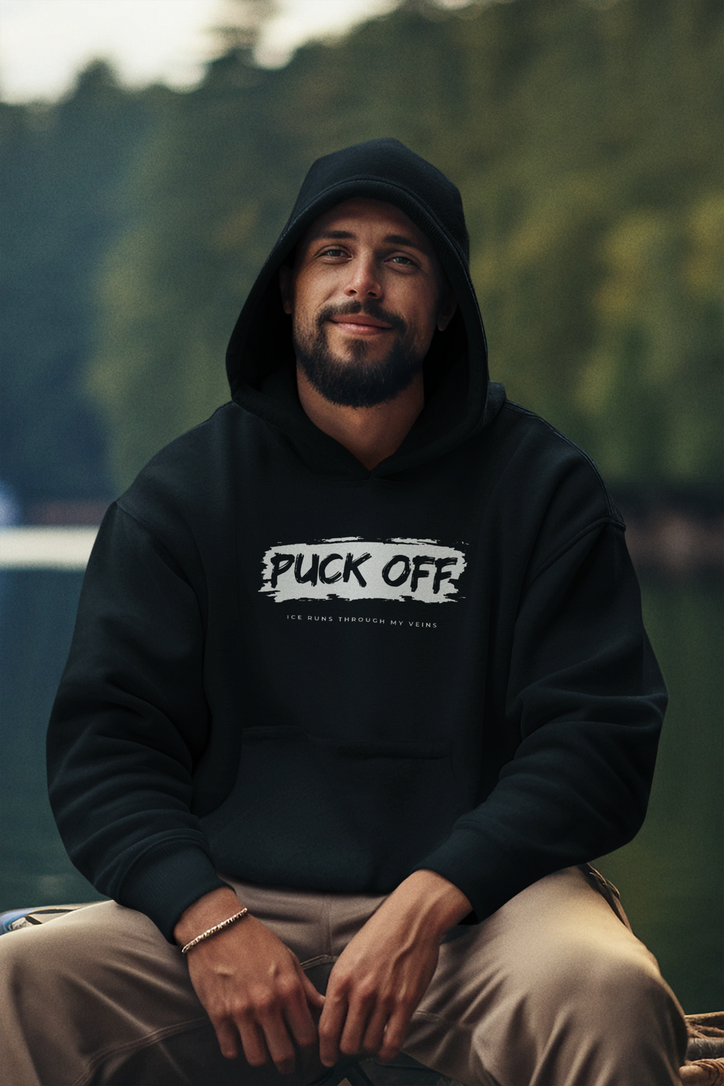 Premium Hoodie Classic "Puck Off"