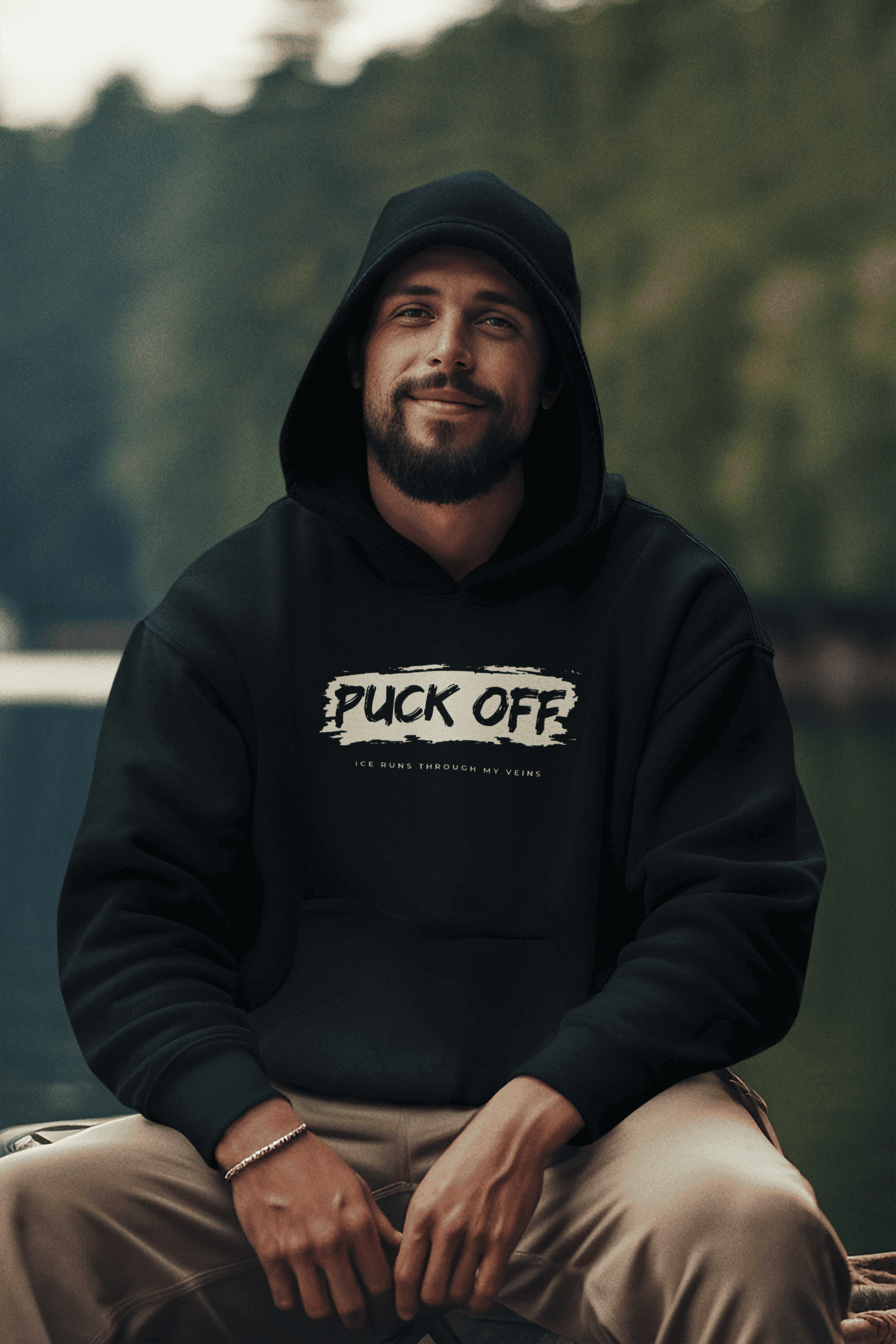 Hoodie Hockey Puck Off – Statement Hoodie für echte Spieler