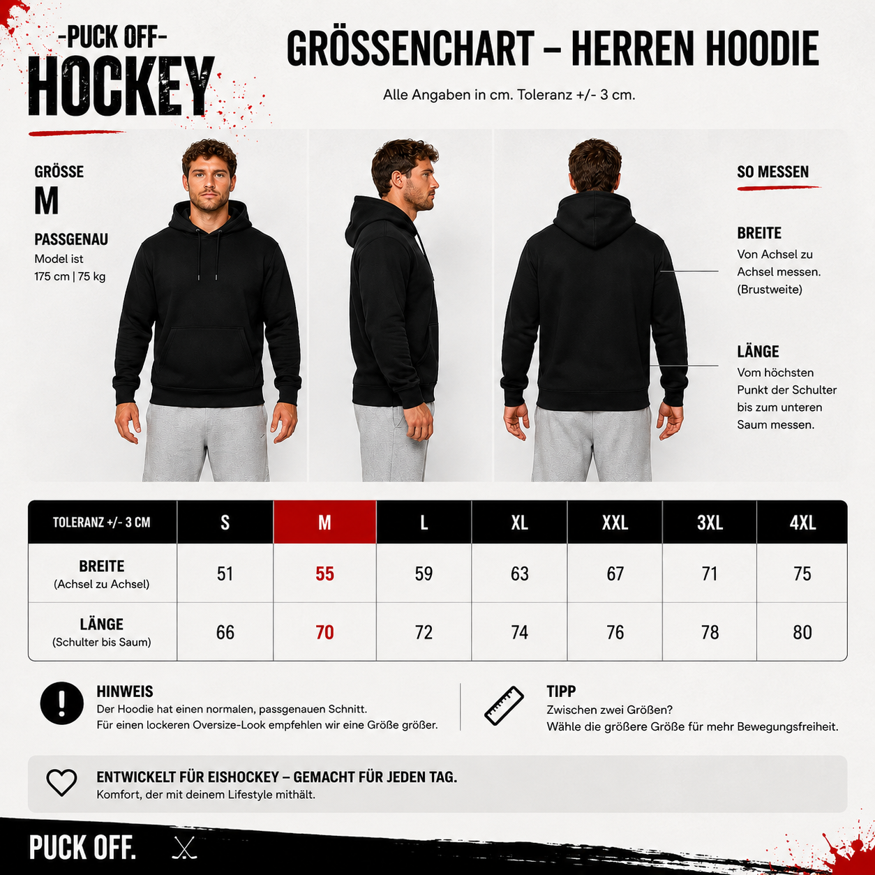 Eishockeyspieler Premium Hoodie