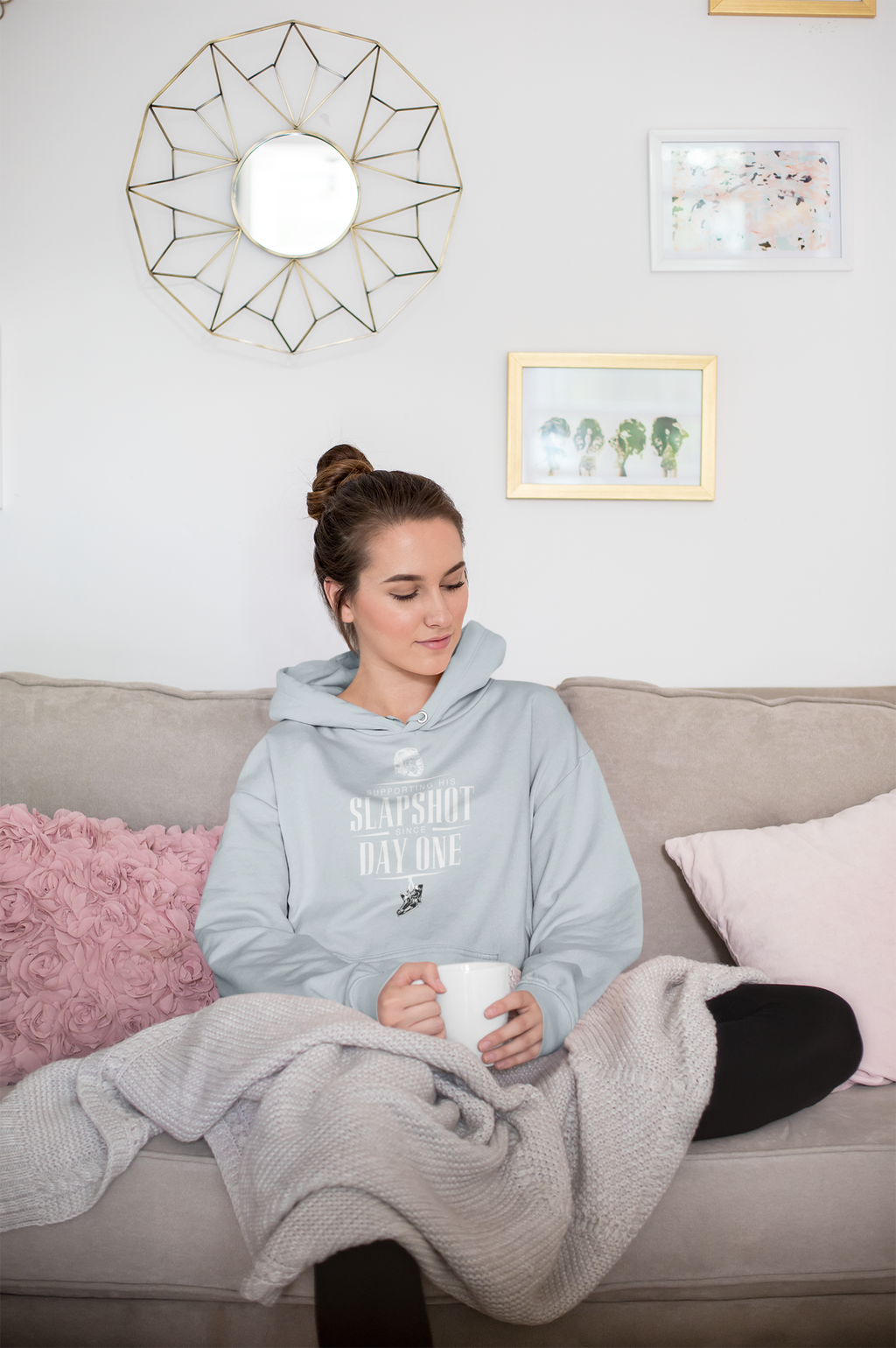 Damen Premium Bio Hoodie "Supporting his Slapshot"