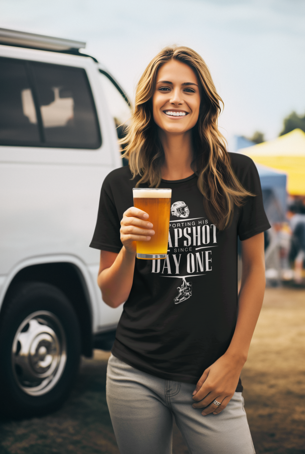 Damen T-Shirt Classic "Supporting his Slapshot"