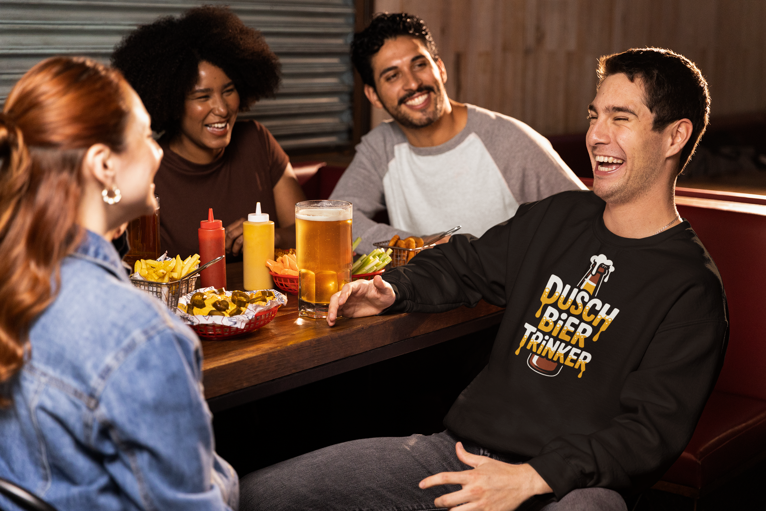 Classic Sweatshirt Herren "Dusch Bier Trinker"